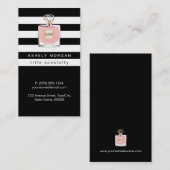 Duftstoffe für Damen Schwarz-weiße Streifen im Sho Visitenkarte (Vorne/Hinten)