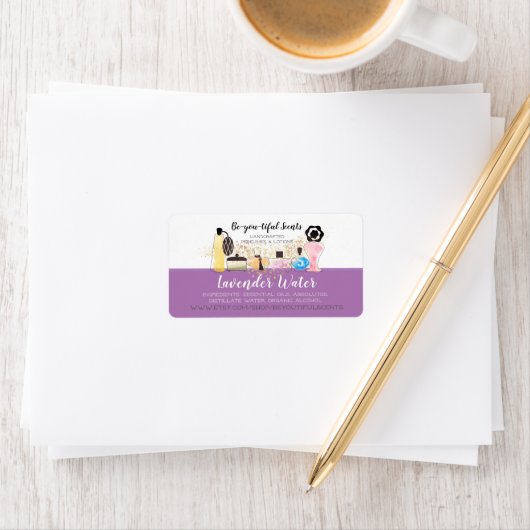 Duftstoffflaschen mit Duftlocken Adressaufkleber (Insitu)