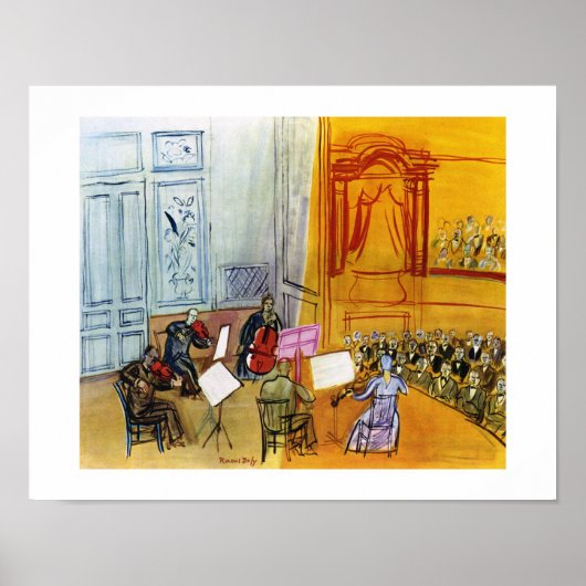 DUFY THE QUINTET WITH RED CELLO 11x14 Poster (Vorne)