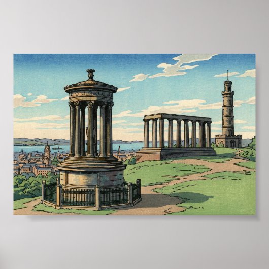 Dugald Stewart Monument on Calton Hill Poster (Vorne)