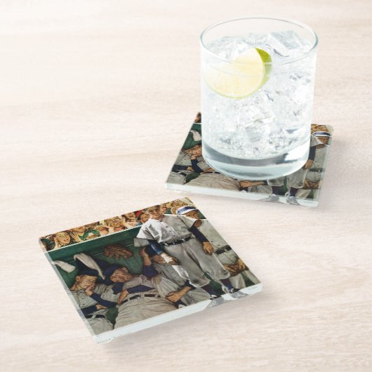 Dugout Glasuntersetzer (Schrägansicht)