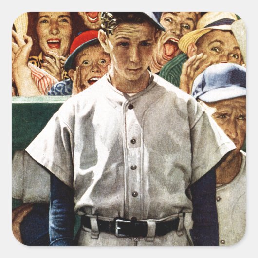 Dugout Quadratischer Aufkleber (Vorderseite)