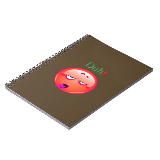 Duh Notebook, Duh emoji Face Response Notebook, Notizblock (Linke Seite)