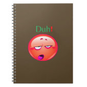 Duh Notebook, Duh emoji Face Response Notebook, Notizblock (Vorderseite)