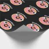 Duhh-nut Funny Albern Donut Pun Dark BG Geschenkpapier (Ecke)