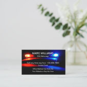 DUI Staatsanwaltschaft Lights Visitenkarten Visitenkarte (Stehend Vorderseite)