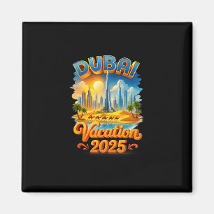 Dui Urlaub Skyline Sonnenuntergang Wüste Und Kamel Magnet