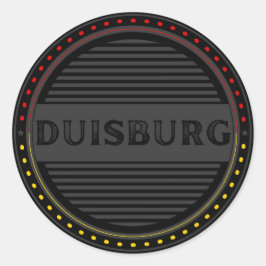 Duisburg City Pride Emblem – Deutsche Identität Runder Aufkleber