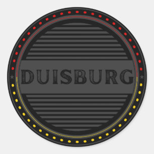 Duisburg City Pride Emblem – Deutsche Identität Runder Aufkleber