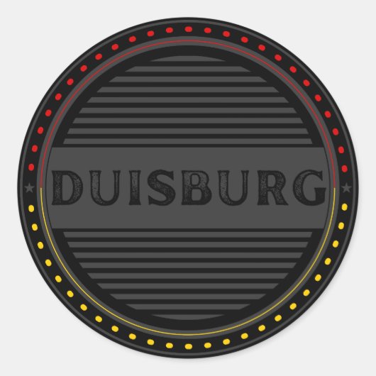 Duisburg City Pride Emblem – German Identity Runder Aufkleber (Vorderseite)