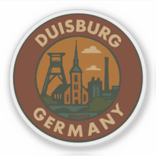 Duisburg Deutschland Stadt Kunst Aufkleber