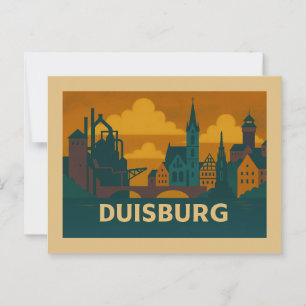 Duisburg Deutschland Stadt Kunst Postkarte