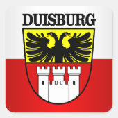 Duisburg Quadratischer Aufkleber (Vorderseite)