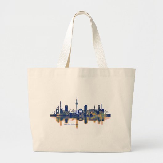 Duisburg Skyline Jumbo Stoffbeutel (Vorne)