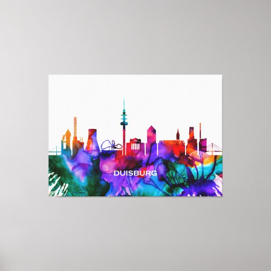 Duisburg Skyline Leinwanddruck (Vorderseite)