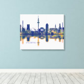 Duisburg Skyline Leinwanddruck (Insitu (Holzboden))