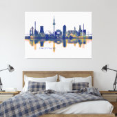 Duisburg Skyline Leinwanddruck (Insitu (Schlafzimmer))