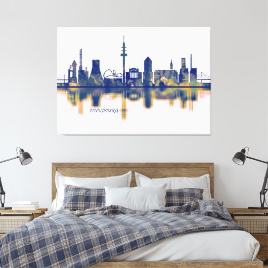 Duisburg Skyline Leinwanddruck (Insitu (Schlafzimmer))
