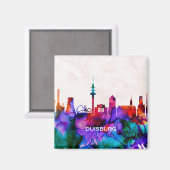 Duisburg Skyline Magnet (Vorderseite/Rückseite)