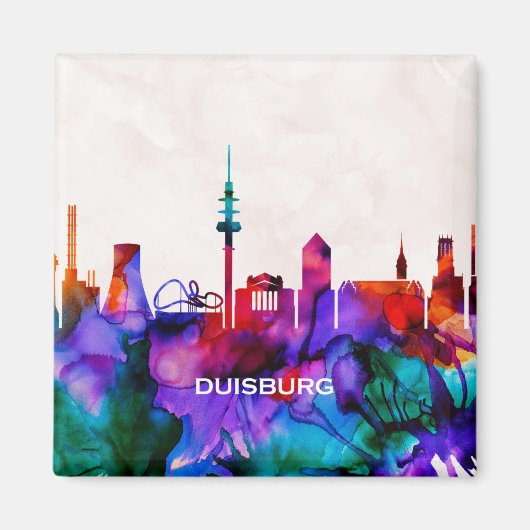 Duisburg Skyline Magnet (Vorne)