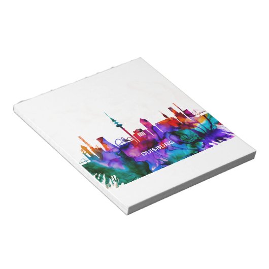 Duisburg Skyline Notizblock (angewinkelt)