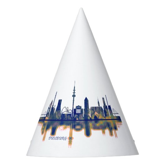 Duisburg Skyline Partyhütchen (Vorderseite)