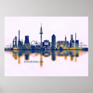 Duisburg Skyline Poster