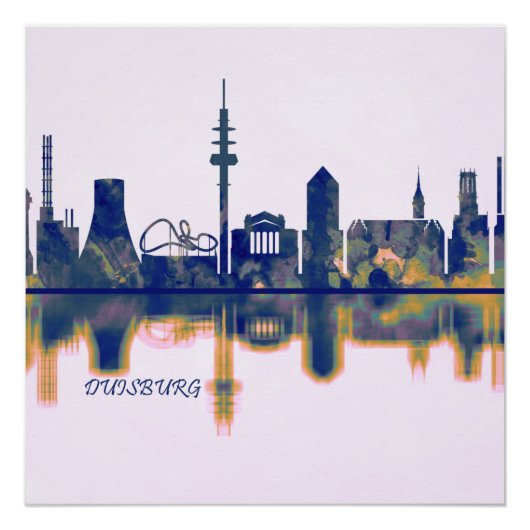 Duisburg Skyline Poster (Vorderseite)