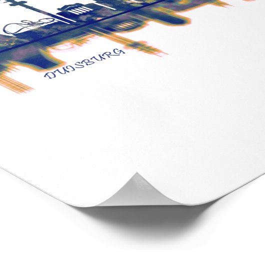 Duisburg Skyline Poster (Ecke)