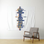 Duisburg Skyline Wandteppich (Beispiel (Horizontal))