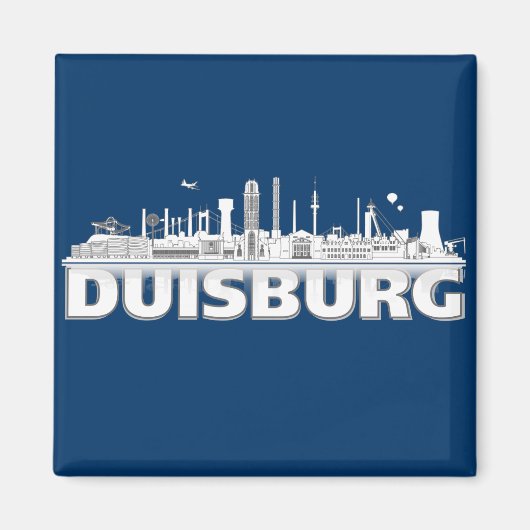 Duisburg Stadt Skyline - Magnet /Kühlschrankmagnet (Vorne)