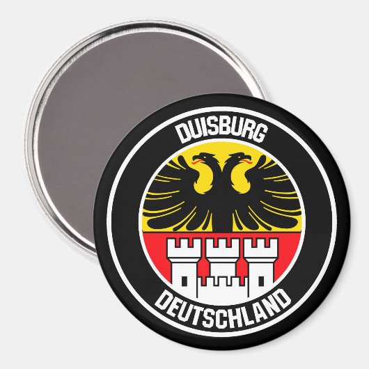 Duisburger RundEmblem Magnet (Vorderseite/Rückseite)