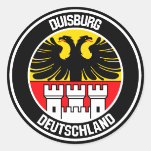Duisburger RundEmblem Runder Aufkleber