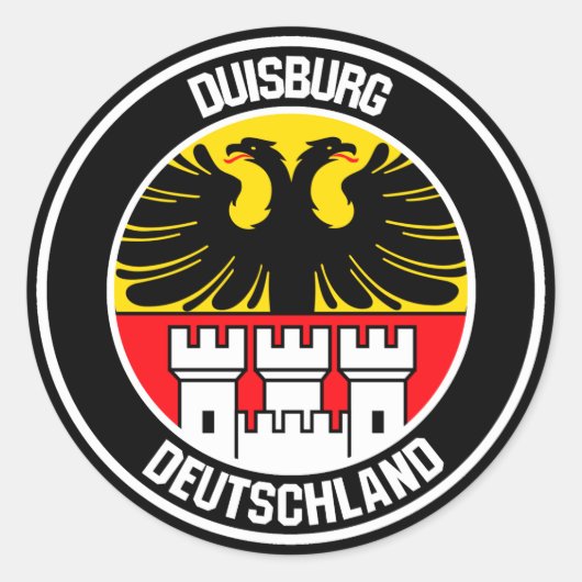 Duisburger RundEmblem Runder Aufkleber (Vorderseite)