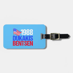 Dukakis Bentsen Retro Wahl 1988 Gepäckanhänger