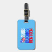 Dukakis Bentsen Retro Wahl 1988 Gepäckanhänger (Vorderseite vertikal)