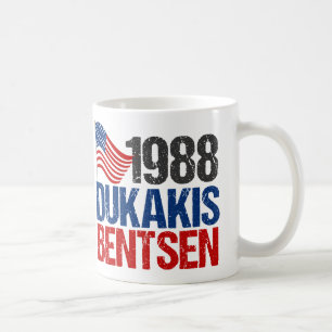 Dukakis Bentsen Retro-Wahl 1988 Kaffeetasse