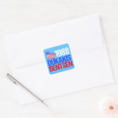 Dukakis Bentsen Retro-Wahl 1988 Quadratischer Aufkleber (Umschlag)