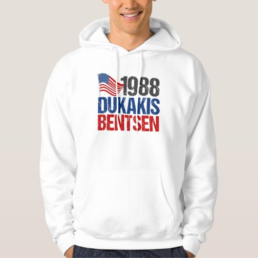 Dukakis Bentsen Vintage Wahl 1988 Hoodie (Vorderseite)