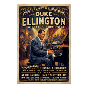 Duke Ellington Live Poster