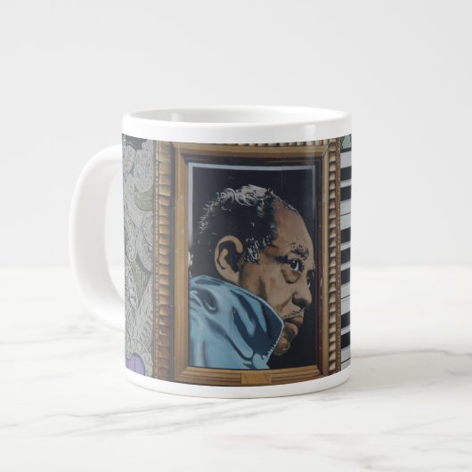 Duke Ellington Wall Mural, iconische DC-Sehenswürd Jumbo-Tasse (Vorderseite Links)
