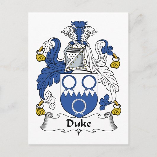 Duke Familienwappen Postkarte (Vorderseite)