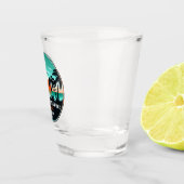 Duke Kahanamoku Beach Hawaii Retro Sunset Souvenir Schnapsglas (Rechts)