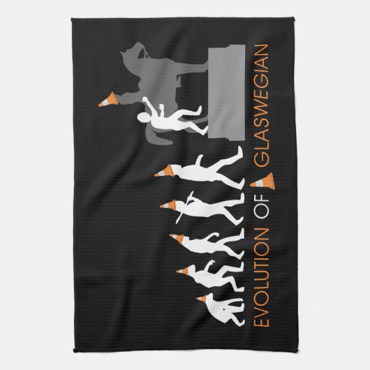 Duke of Wellington's Glasgow Traffic Cone Hat Geschirrtuch (Vertikal)