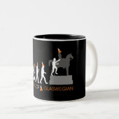 Duke of Wellington's Glasgow Traffic Cone Hat Zweifarbige Tasse (VorderseiteRechts)