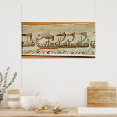 Duke William und seine Flotte überqueren den Kanal Poster (Küche)