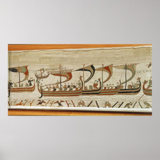 Duke William und seine Flotte überqueren den Kanal Poster (Vorne)