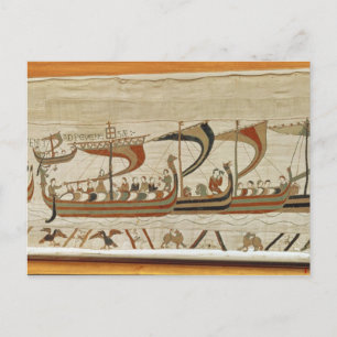 Duke William und seine Flotte überqueren den Kanal Postkarte