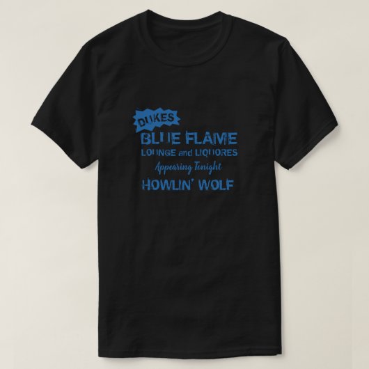 Dukes Blue Flame Lounge Chicago T-Shirt (Design vorne)