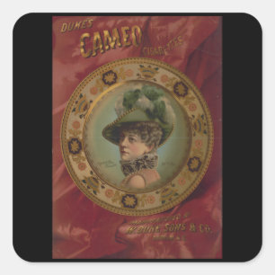 Dukes Cameo - Vintage Zigaretten Quadratischer Aufkleber